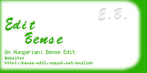 edit bense business card